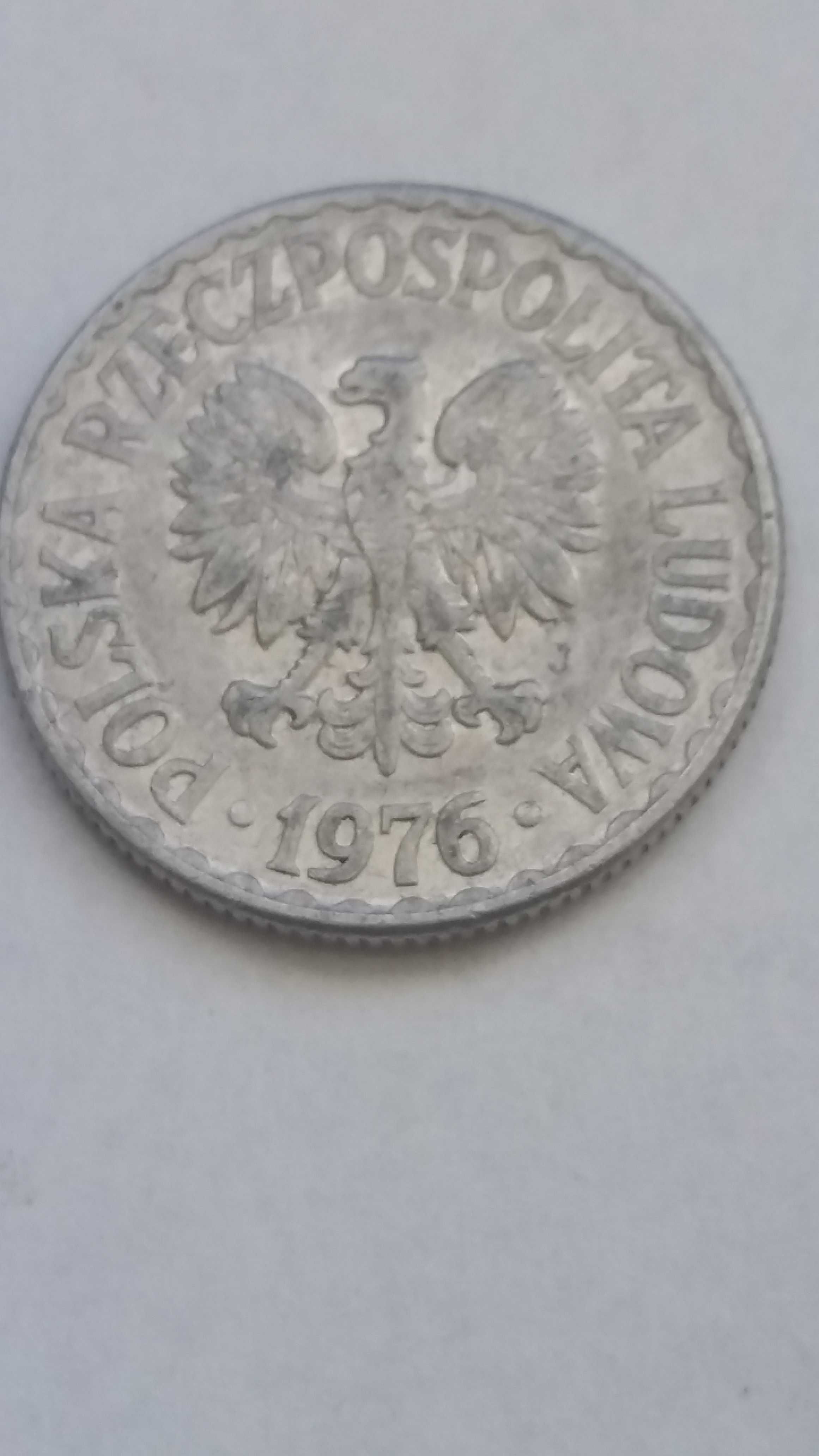 oM M098, starocie wyprzedaż  1 zł złoty 1976 Polska z literą J