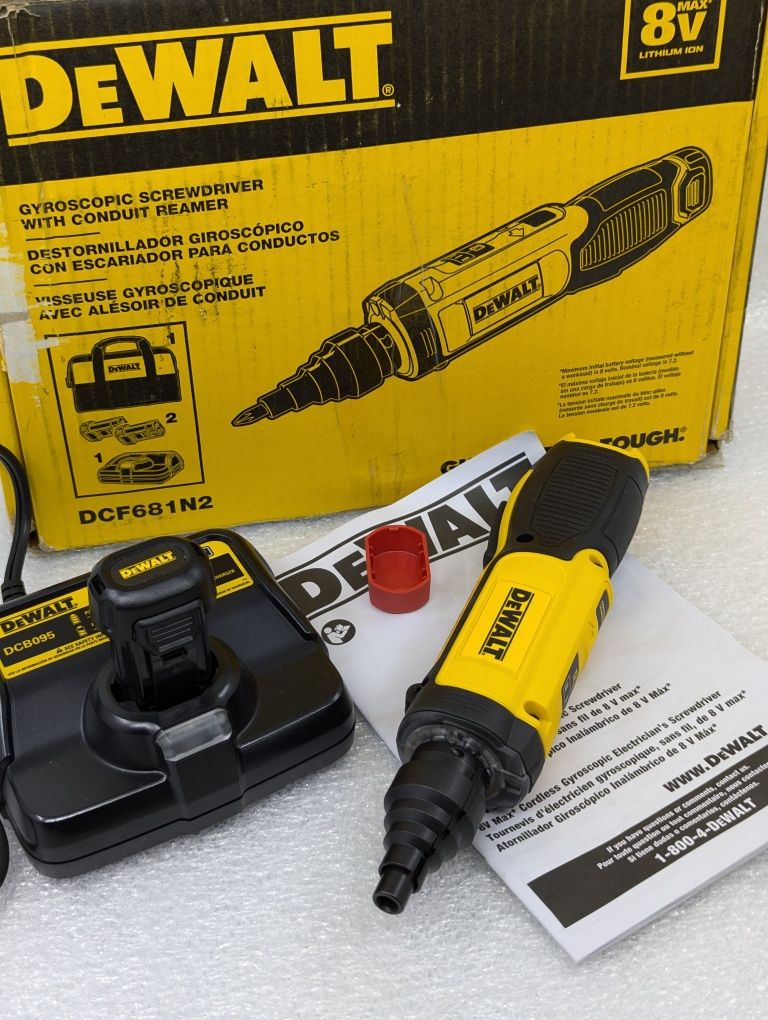DeWALT DCF681N1 8V гіроскопічна викрутка шуруповерт розгортка для труб