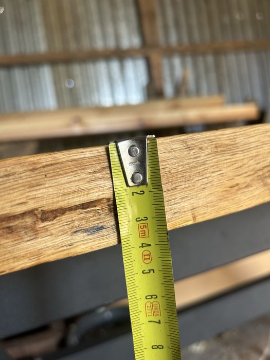 Stół dębowy 3.5cm grubosci 231 cm dlugi nogi metal