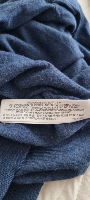 Wełniany sweter Massimo Dutti