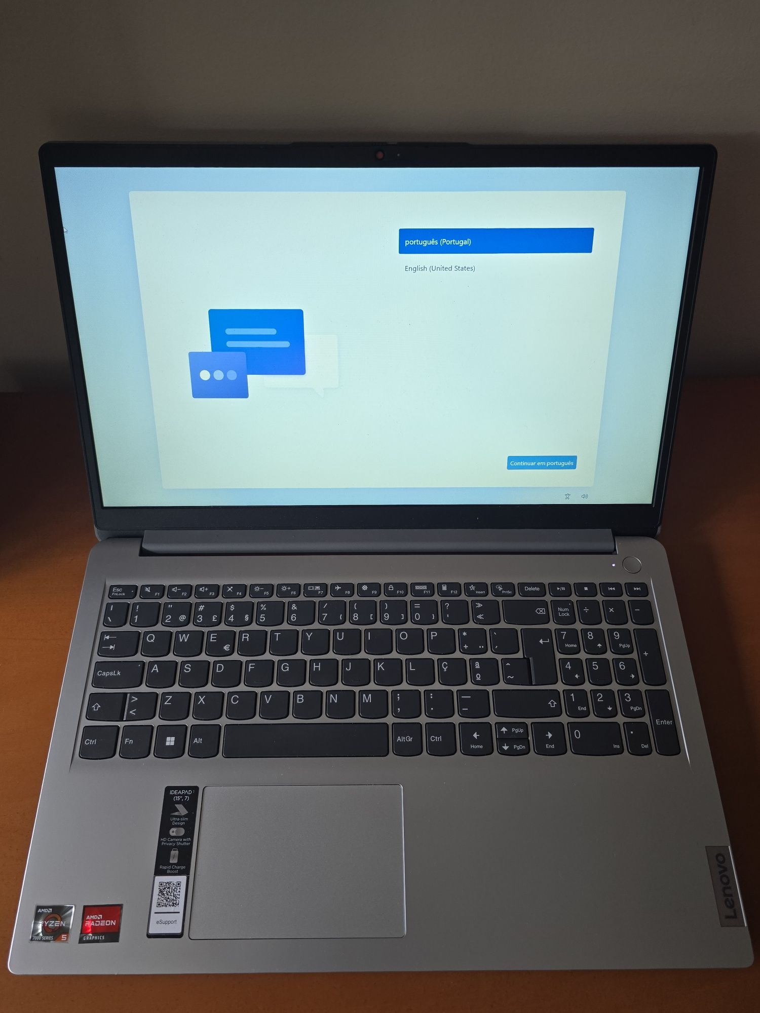 Portátil Lenovo ideapad 15"