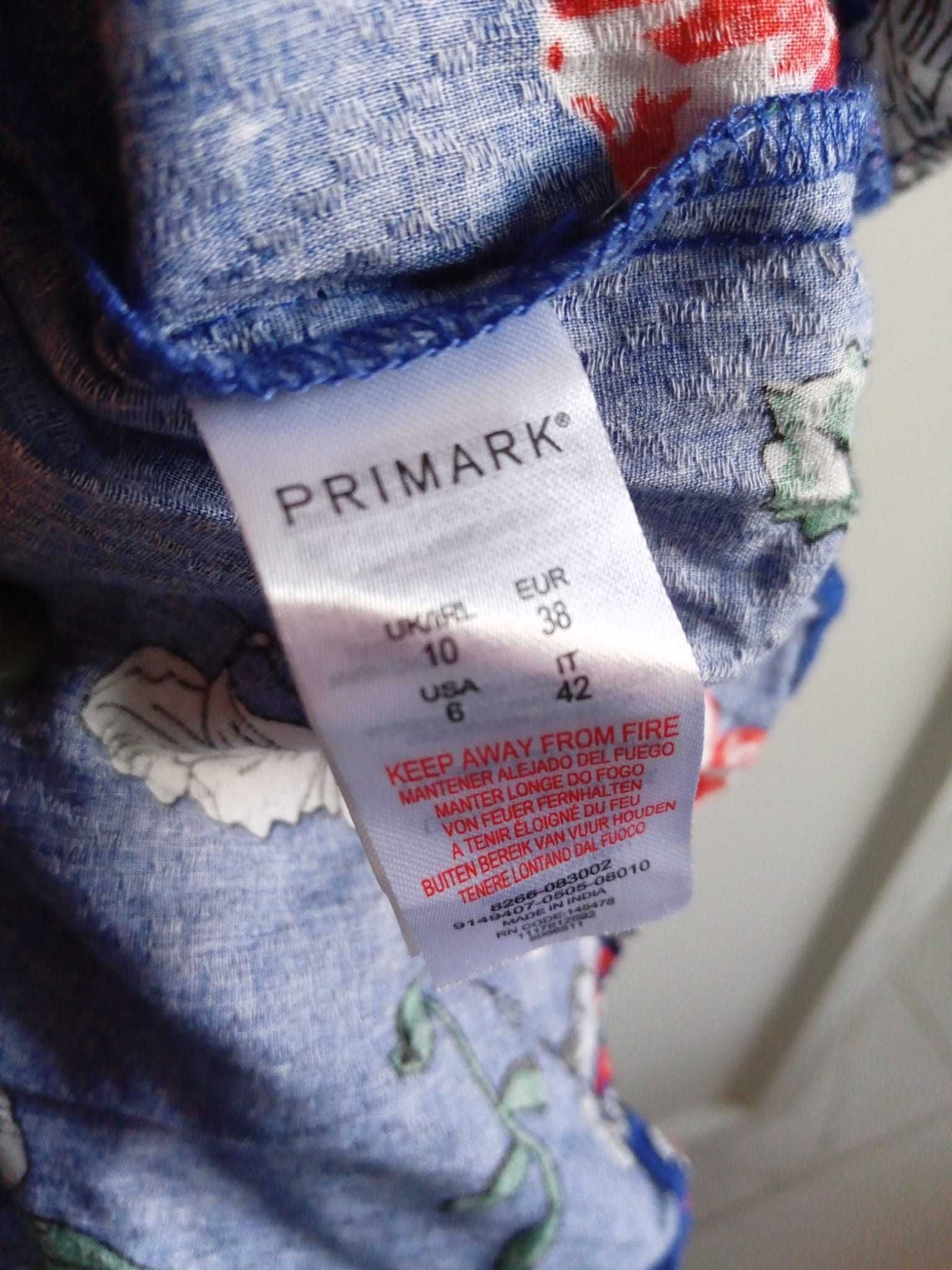 Blusa azul com padrão floral primark