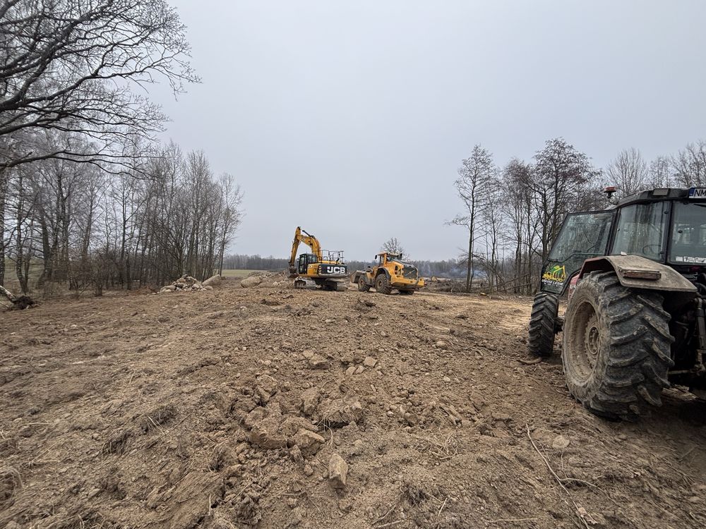 Wycinka drzew , przywracanie nieużytków, usługi rolne