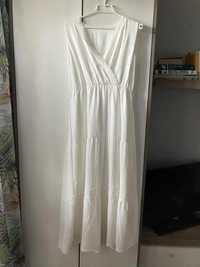 Biała długa sukienka L