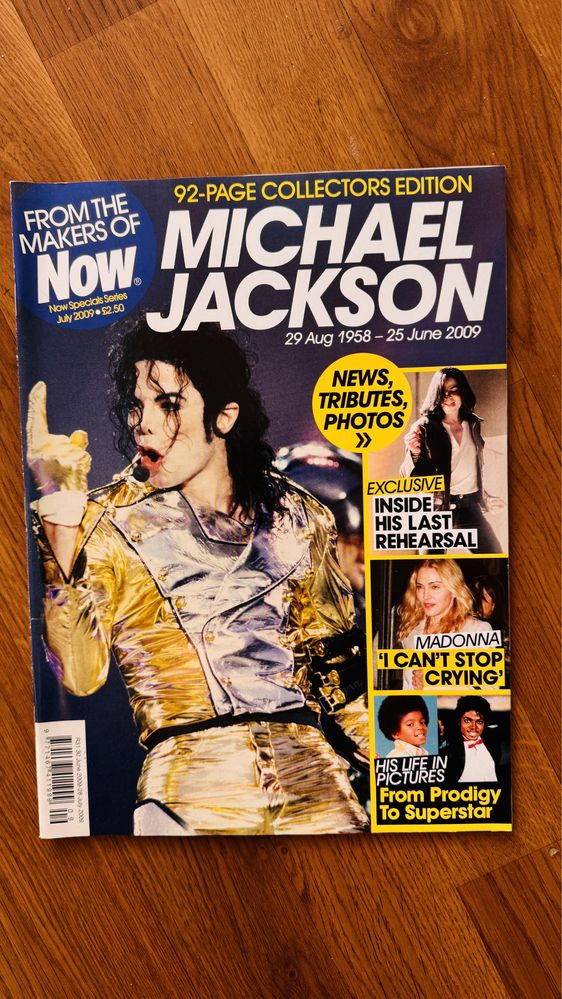 Michael Jackson cala gazeta o mjj po angielsku z plakatem