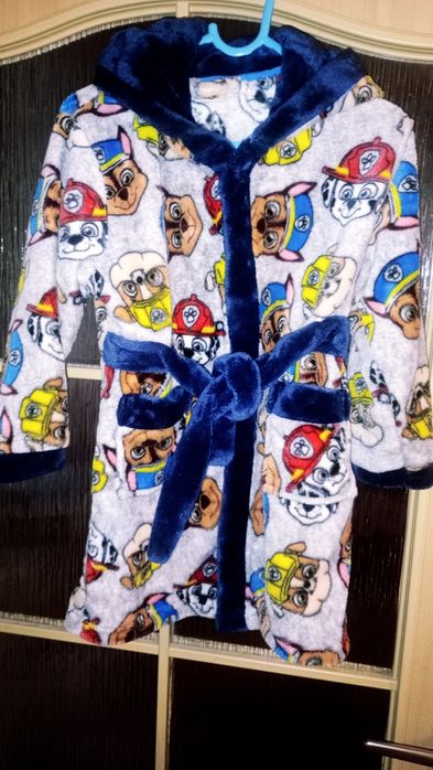 Szlafrok dziecięcy psi patrol, rozmiar 110-116