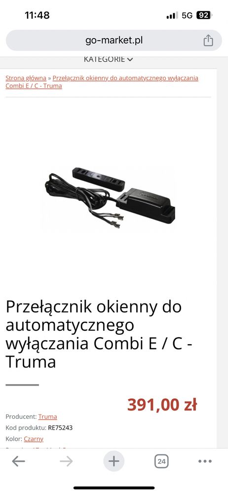 Przełącznik okienny do automatycznego wyłączania vw california Truma