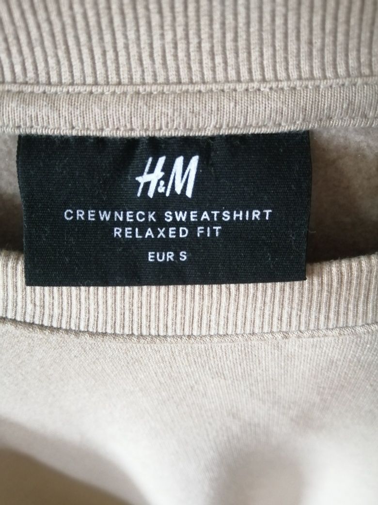 Bluza crewneck H&m beżowa basic M/L