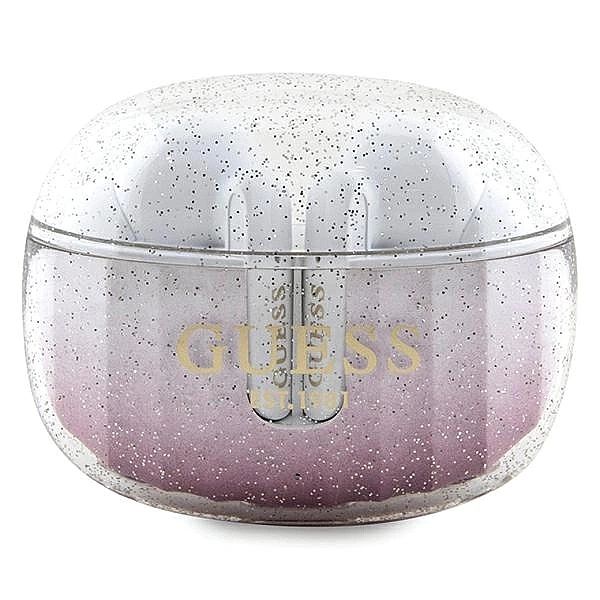 Słuchawki Bluetooth Guess Glitter Gradient TWS + stacja dokująca - róż