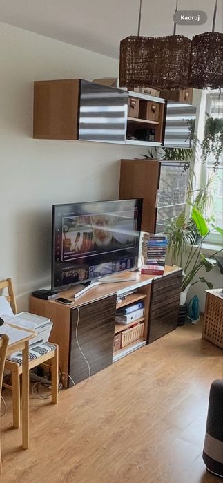 Meble modułowe do salonu IKEA BESTA - rtv, witryna, szafka