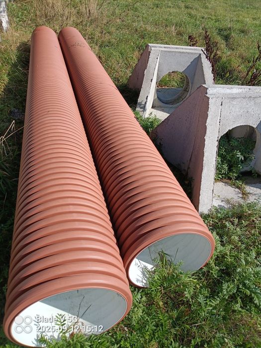 Sprzedam rury drenażowe karbowane na przepust drogowy