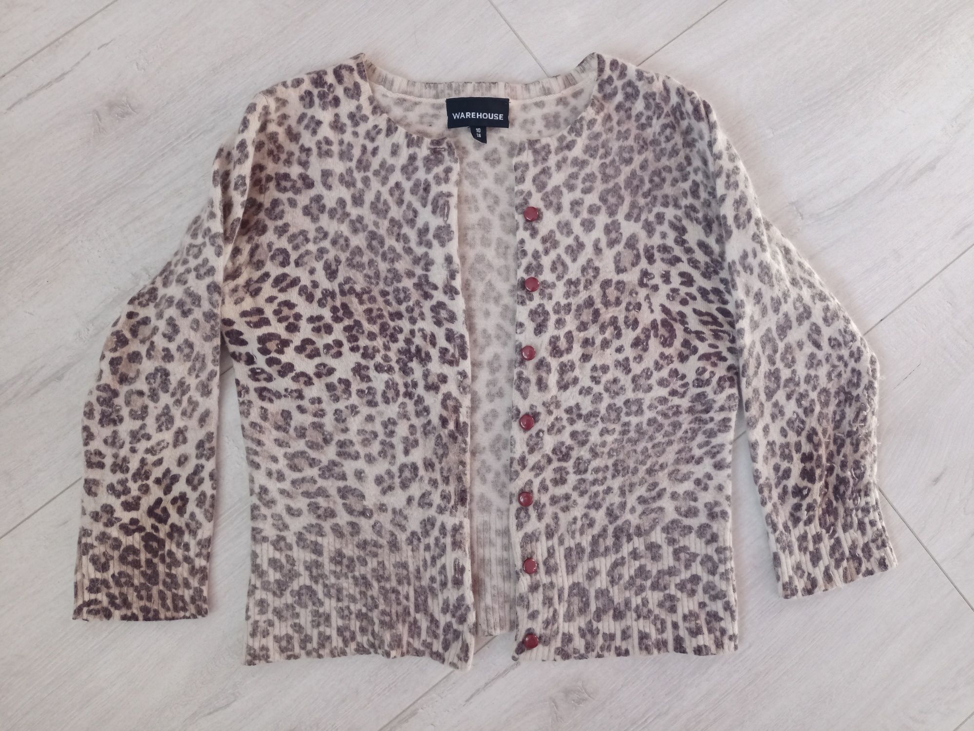 Bolerko 140 146 dziewczęce balik sweterek rozpinany koronka H&M C&A