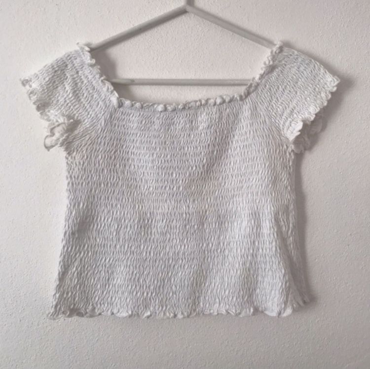 Top branco, stradivarius, tamanho M