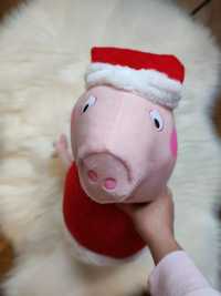 Duża maskotka świnka Peppa peppa pig świąteczna święta mikołajkowa