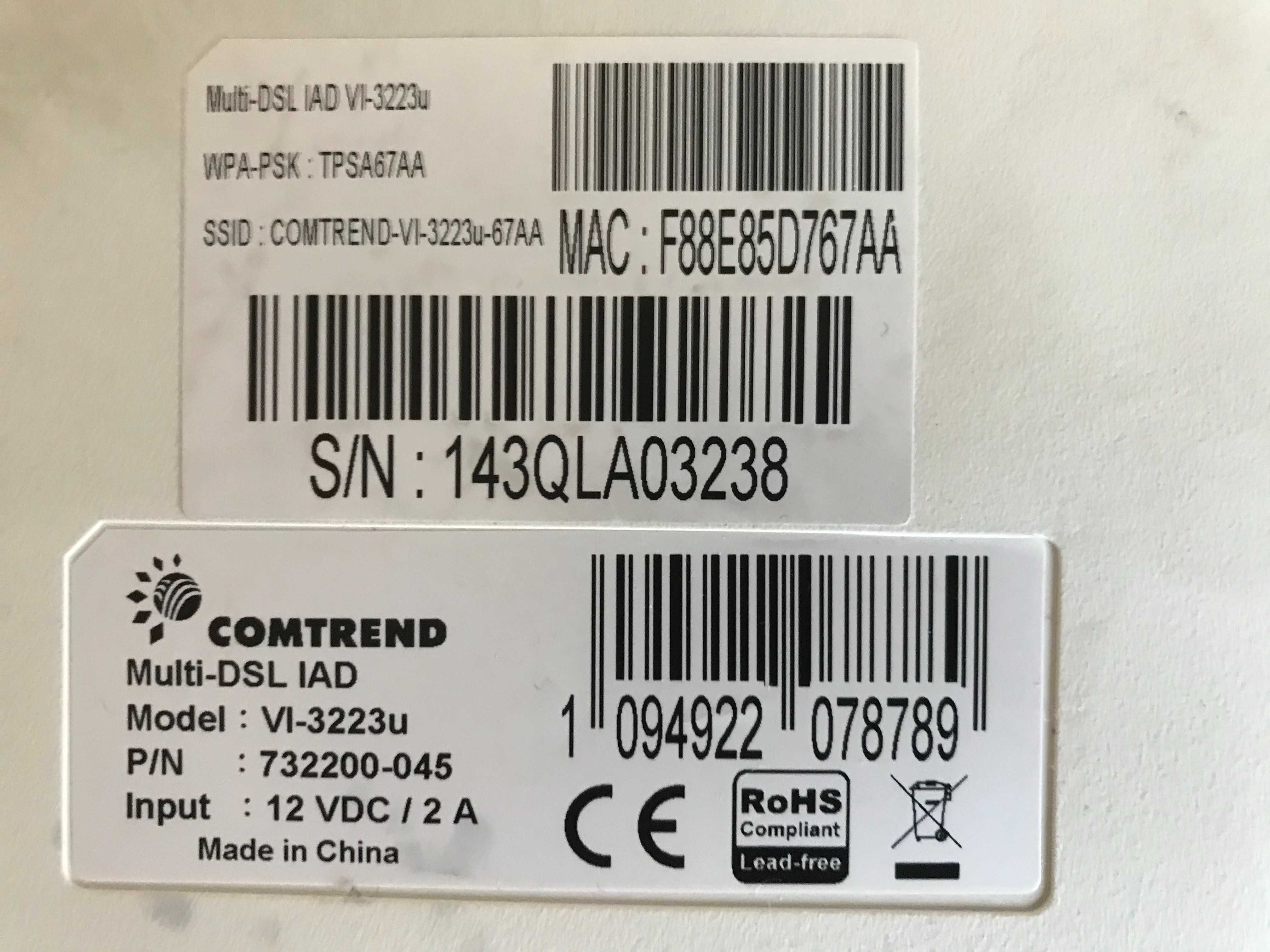 Router Multi-DSL IAD model VI-3223u