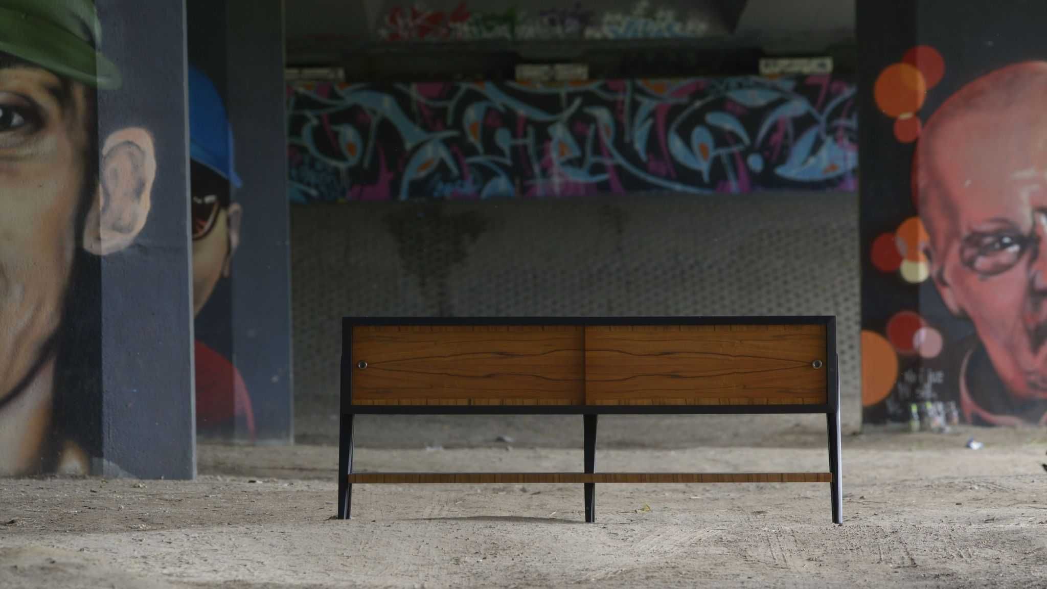 Sideboard wysoki - komoda Skandynawia lata 60