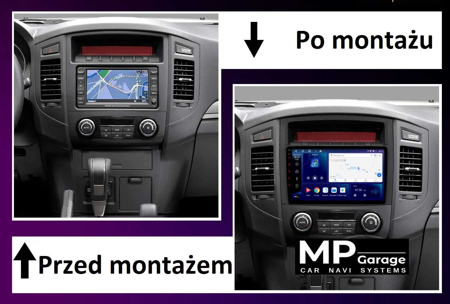 Nawigacja Mitsubishi Pajero 4 Android11  Qled LTE 4G CarPlay/AA