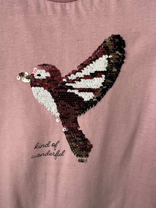 Nowa różowa bluzka longsleeve / długi rękaw Pepco 116 odwracane cekiny