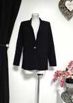 390. Elegancka czarna marynarka damska żakiet oversize S M 36 38