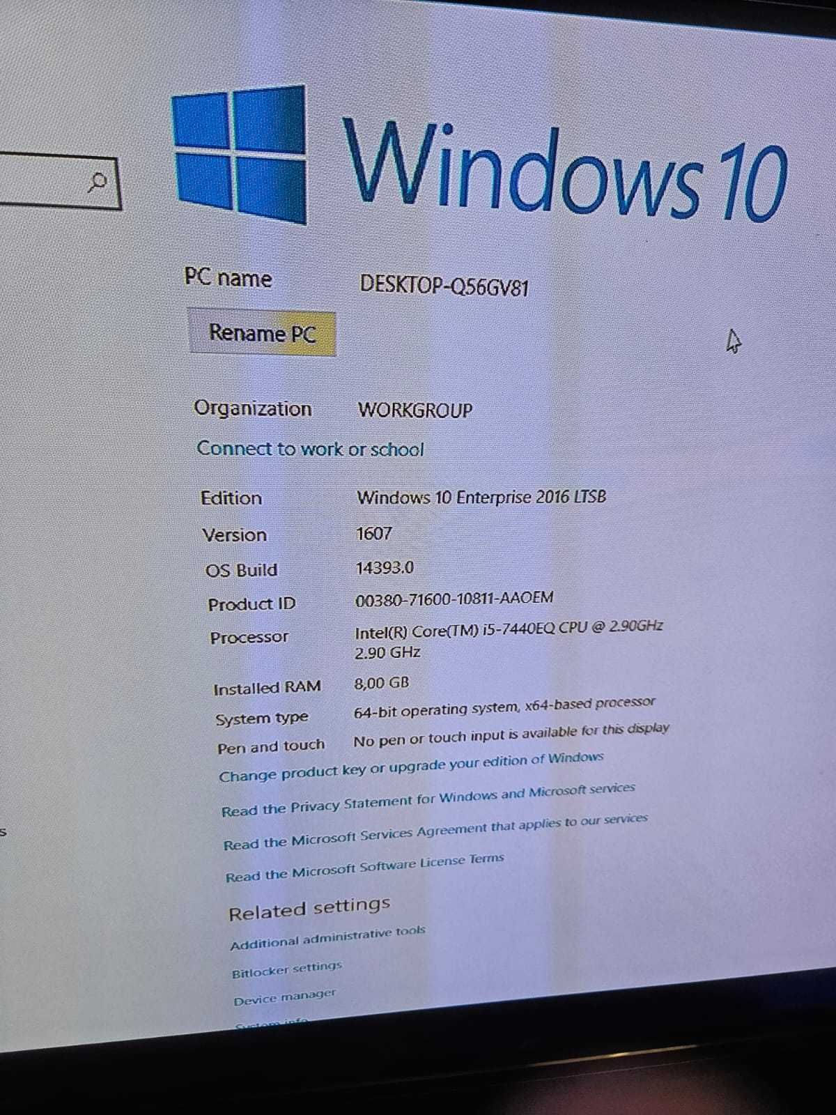 Komputer przemysłowy Advantech ARK-3520P-U8A1E Intel Core I5
