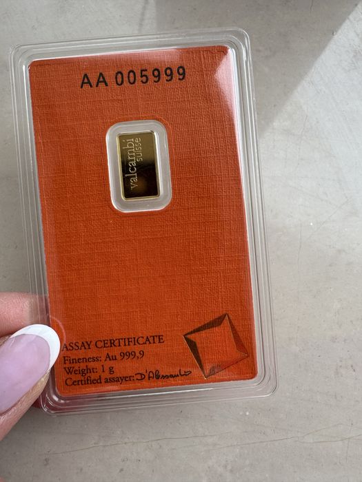 Золото 999,9 Valcambi