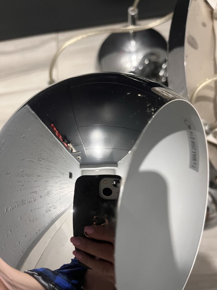 Lampa sufitowa srebrna kule srebrne