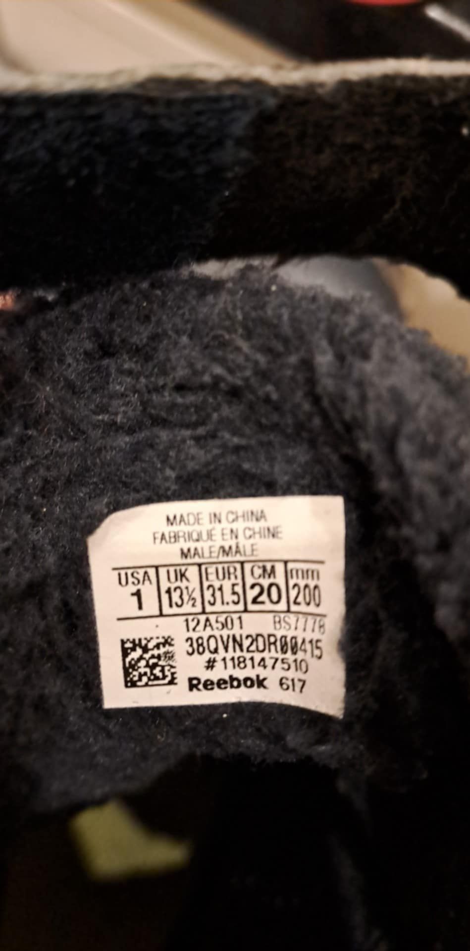 Buty zimowe Reebok, rozmiar 31,5, wkładka 20 cm