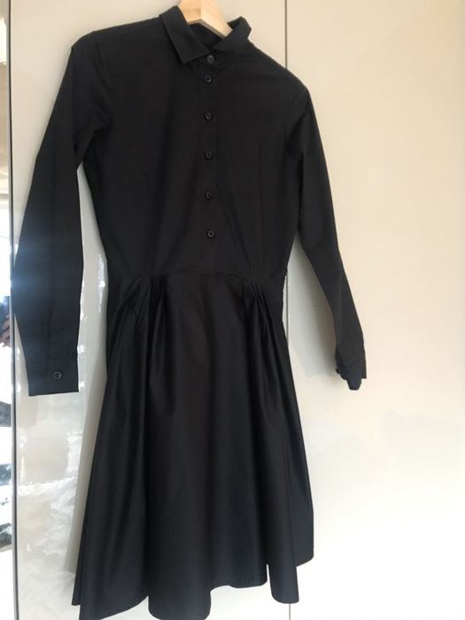 Simple sukienka koszulowa czarna 34/xs bawelna