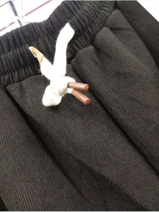 Штаны палацио теплые вельвет черные