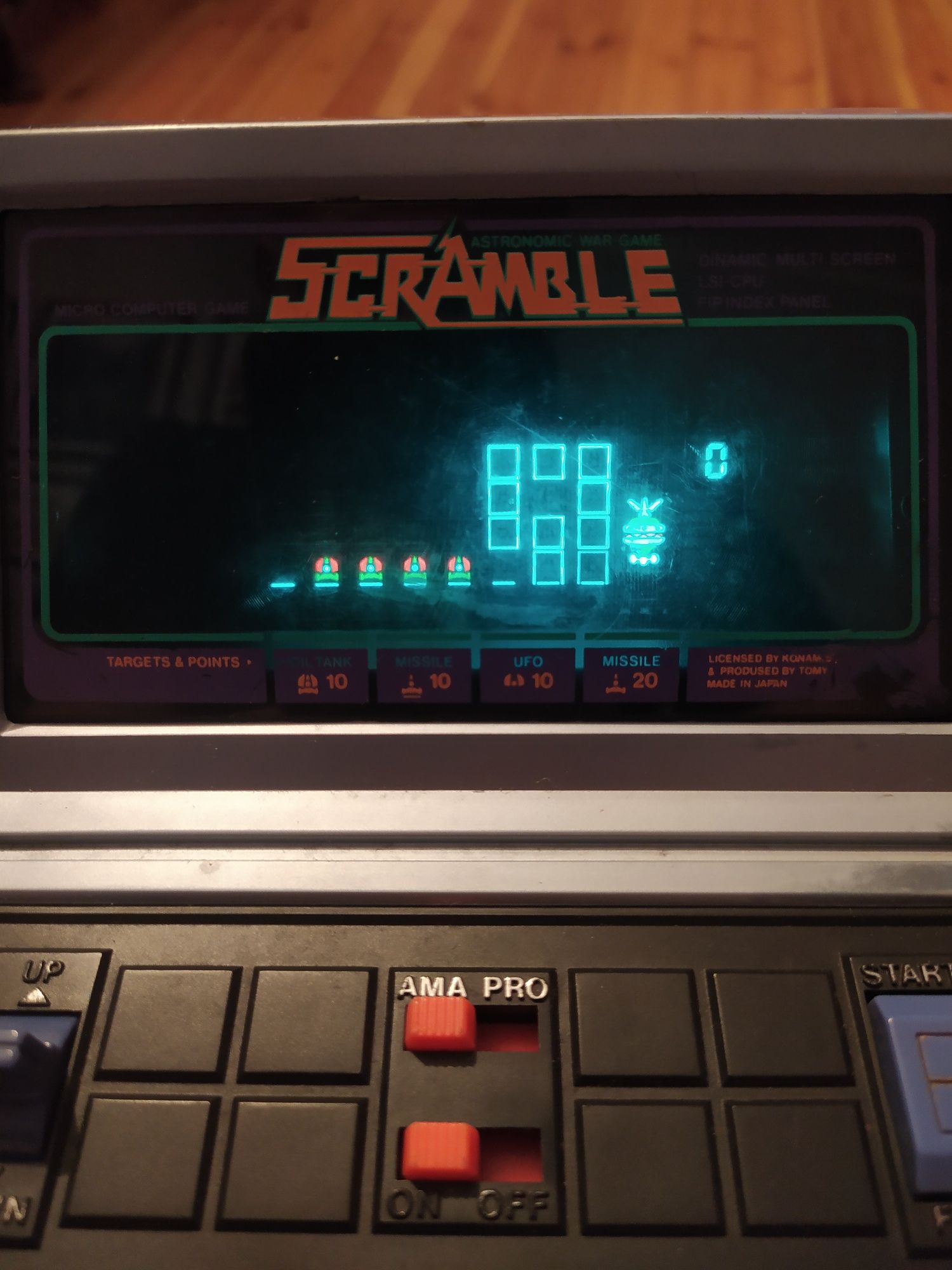 Tomy Scramble LSI Game Konami Retro Konsola gierka