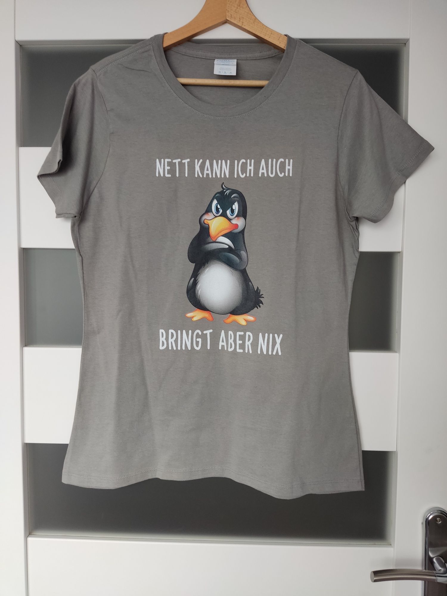 Koszulka t-shirt damska rozmiar M z nadrukiem bawełna