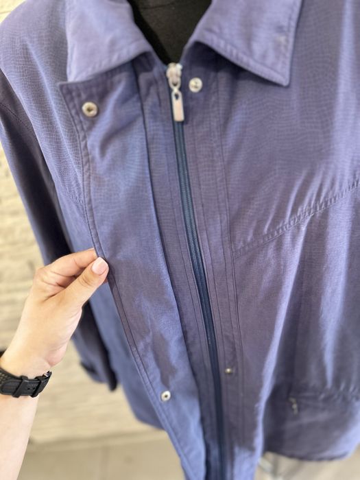 Granatowo-fioletowa kurtka jesienna wiosenna damska plus size rozmiar