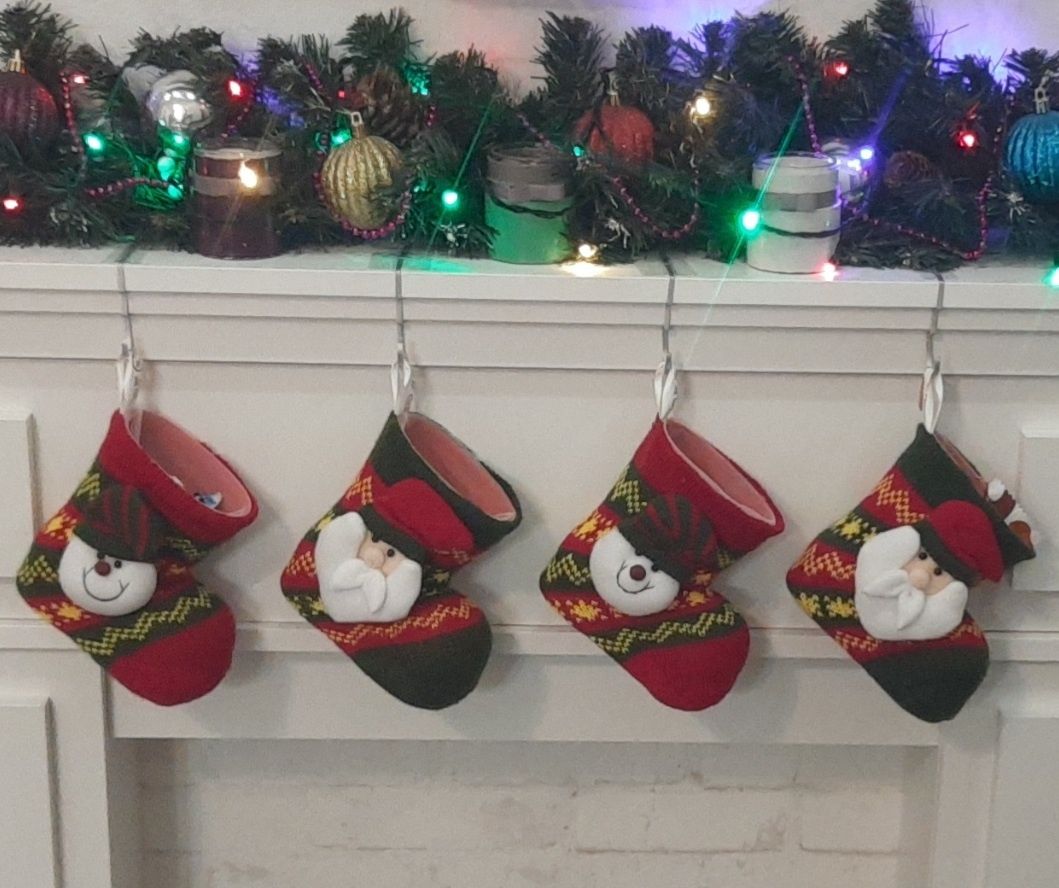 Новорічний чобіток подарунок рождественский сапожок носок + Подарунок
