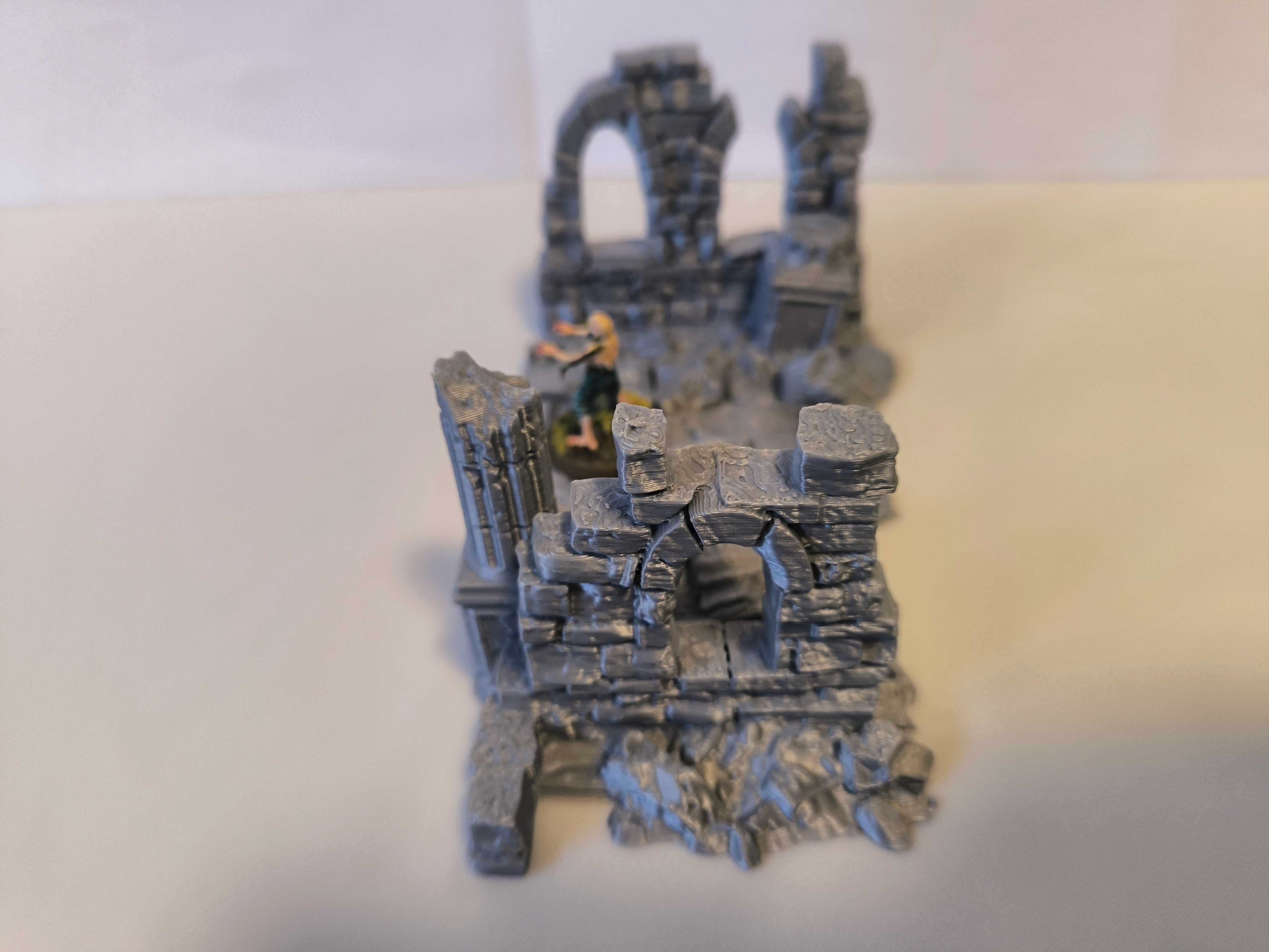 Zrujnowana droga zakończenie drogi RE4 (Lost City) RPG D&D Diorama