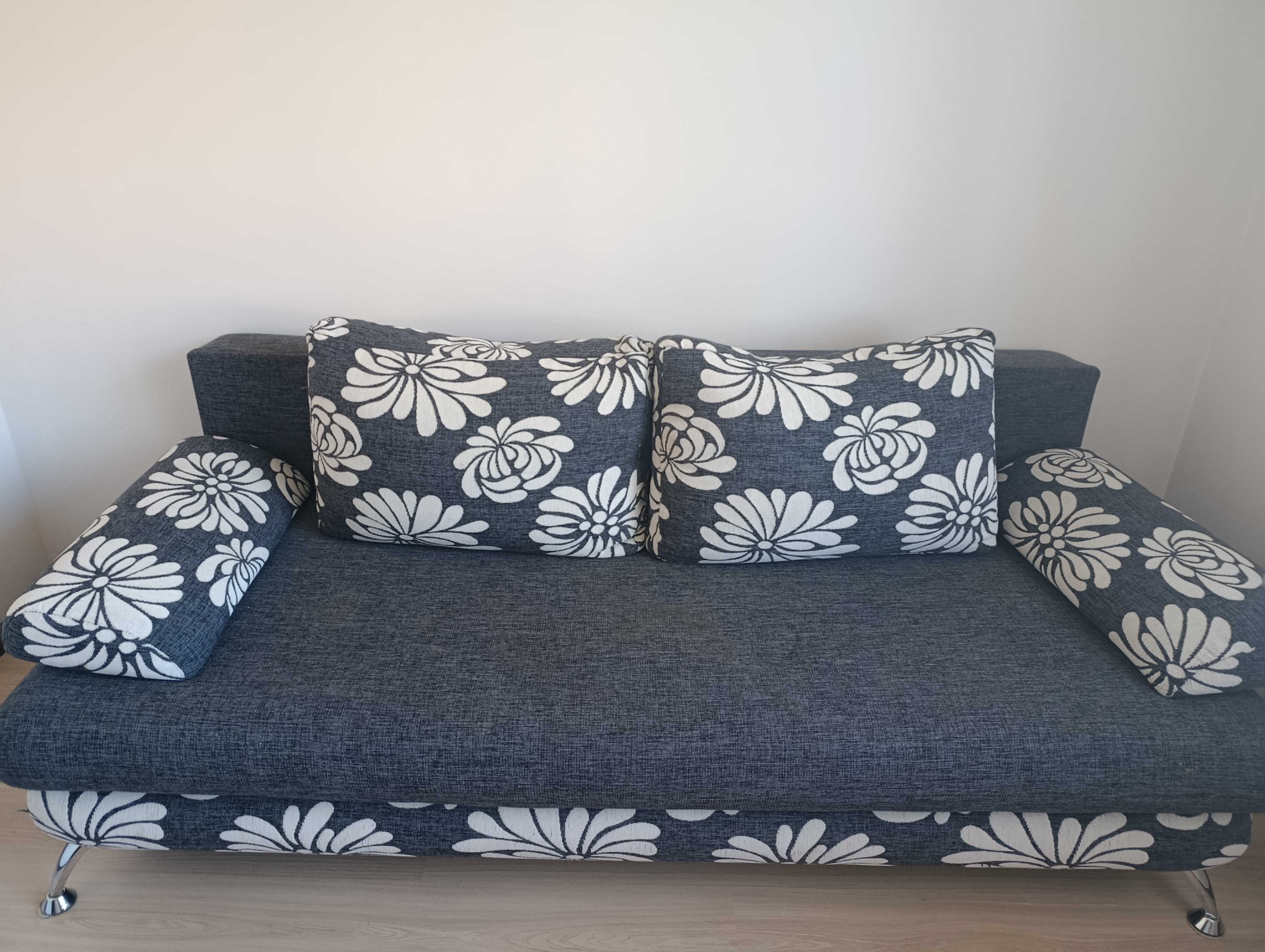 Kanapa sofa z funkcją spania pojemnik na pościel