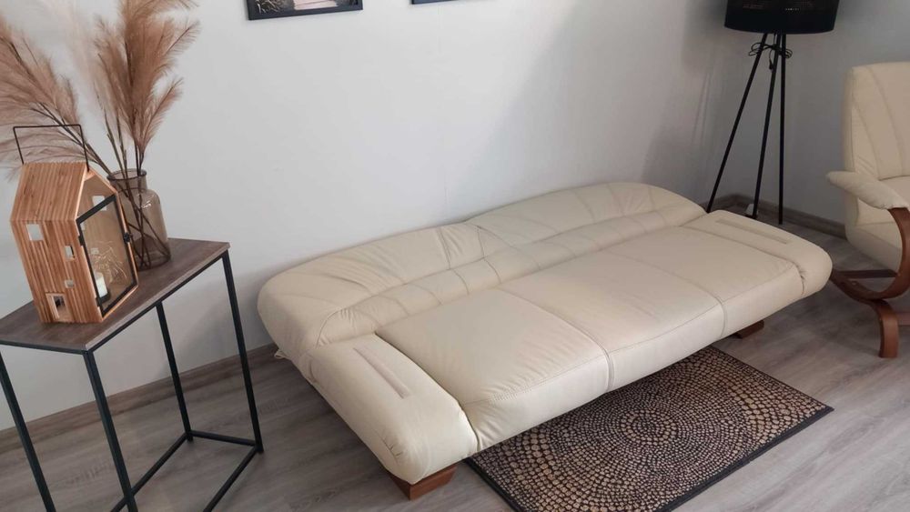 Kpl kanapa Porto z Finką ze skóry naturalnej  dostępne od ręki