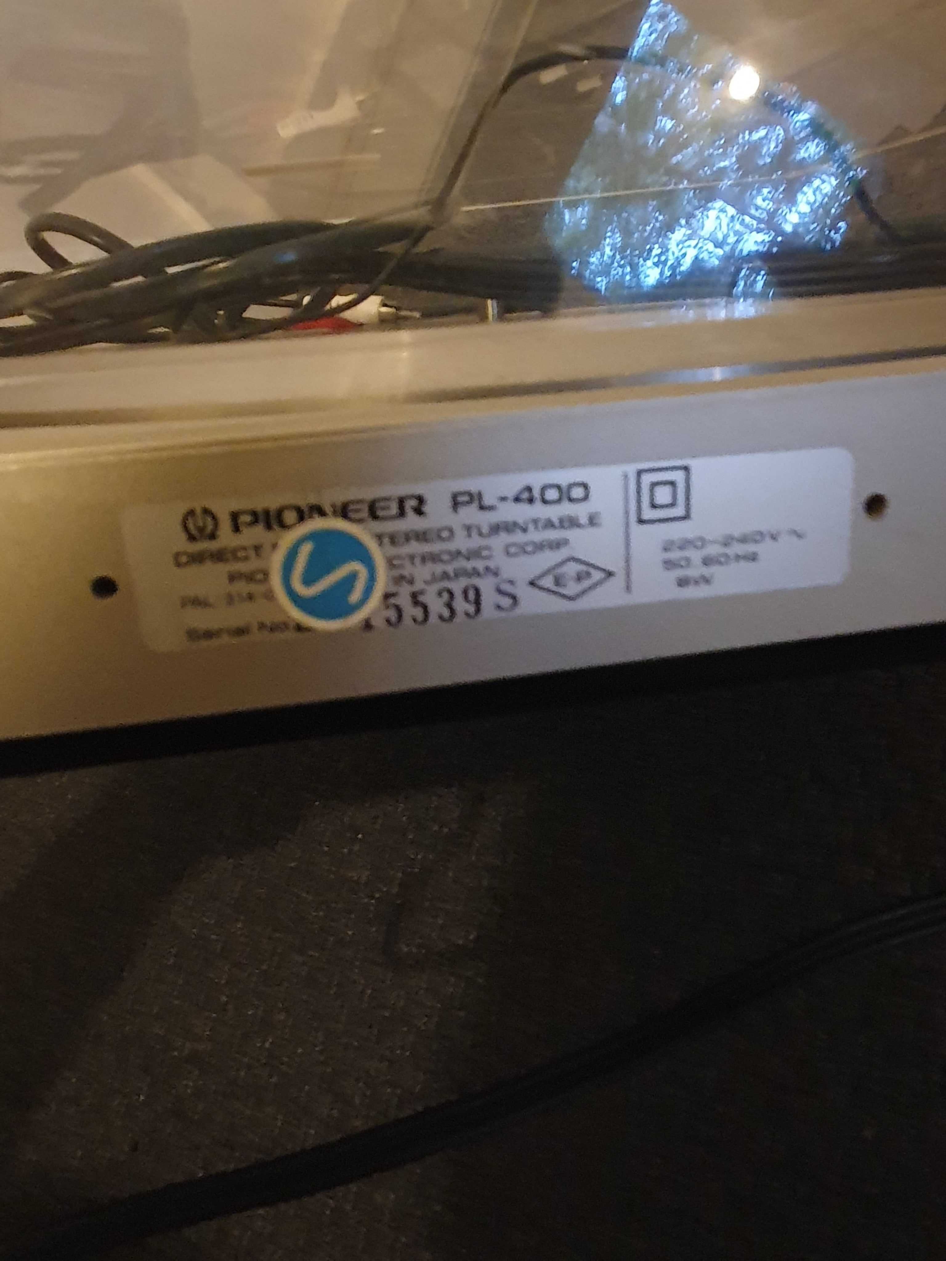 Japonski Vintage Gramofon Pioneer PL-400 Sprawny brak igly i wkladki