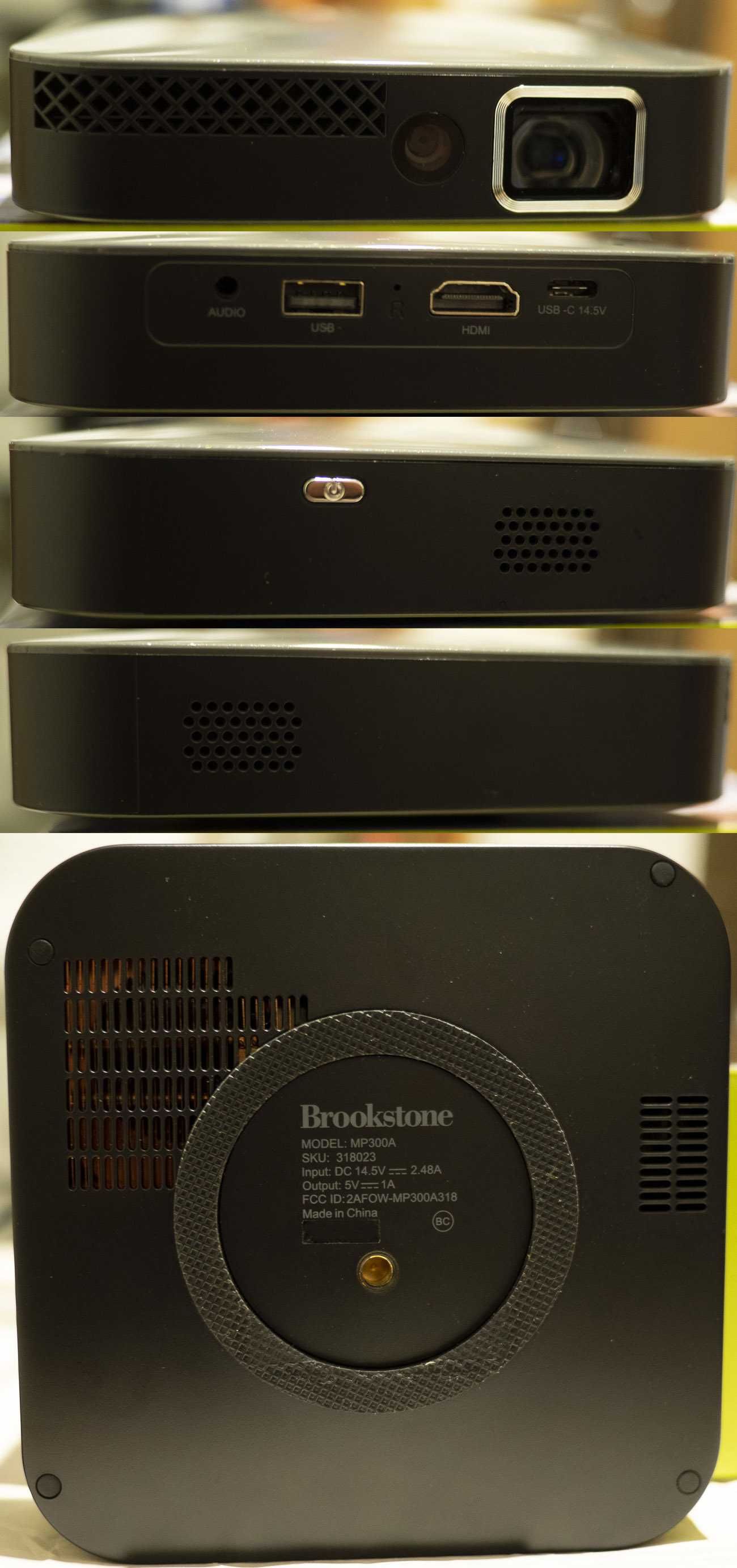 Автофокусний Brookstone DLP 200Lm SMART 720p 1080 кишеньковий проектор