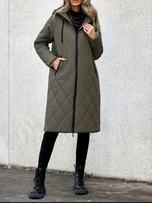 Куртка довга стьобана,   легенька вітровка