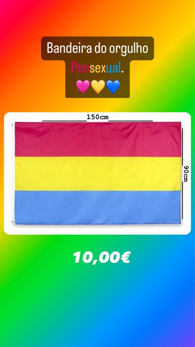 Bandeira do orgulho Pansexual para venda, 10,00€