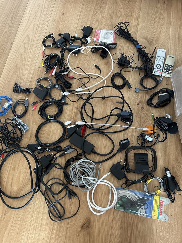 Kabel chinch eurozłącze hdmi ładowarka antenowy internetowy pilot