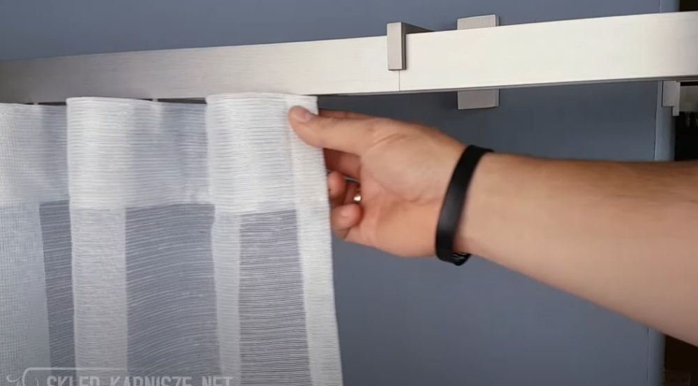 Карниз металевий для штор СКАРЛАЙН(SQUARE LINE) 150 см, карниз Hi-Tech
