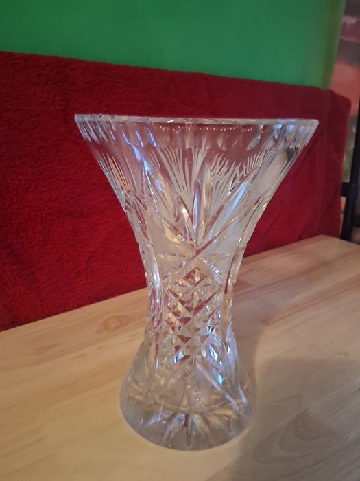 Wazon kryształowy z PRL