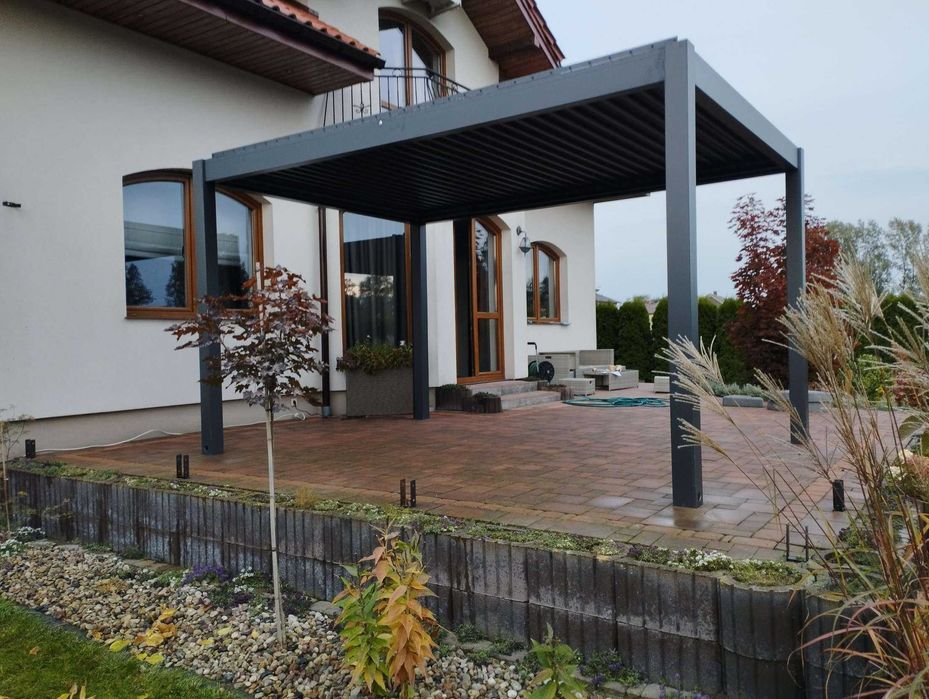 Pergola tarasowa elektryczna zadaszenie tarasu 300x300 dostawa gratis