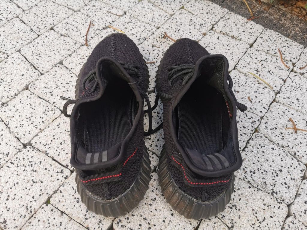 Buty męskie yeezy 350 Adidas Black red v2 bred