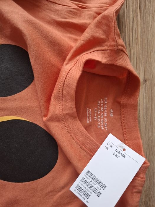 bluzka t shirt koszulka hallowen H&M rozm. 122/128 NOWE