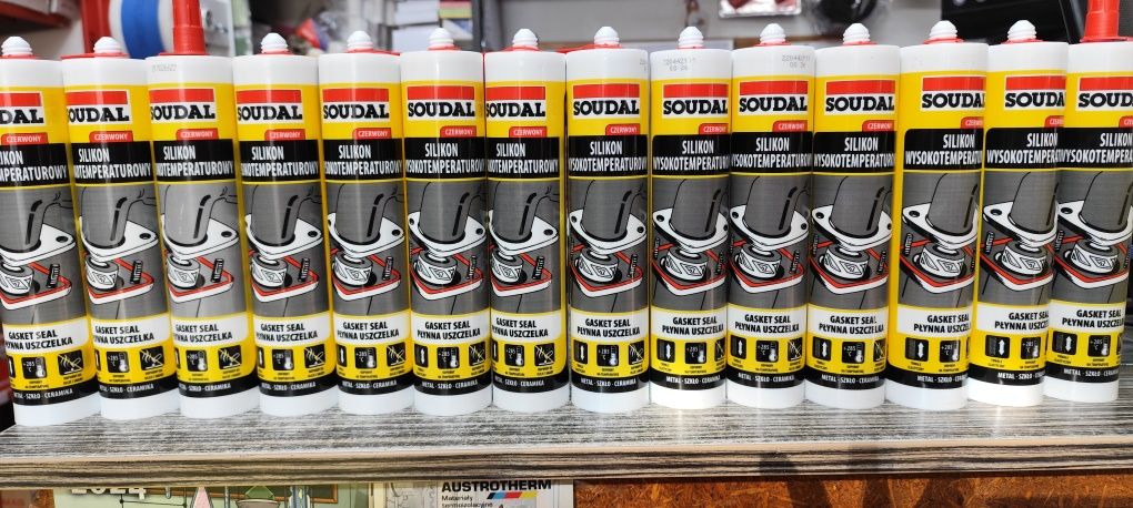 Silikon SOUDAL wysokotemperaturowy 285*C Płynna Uszczelka 280ML