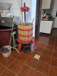 Prensa manual para produção de vinho