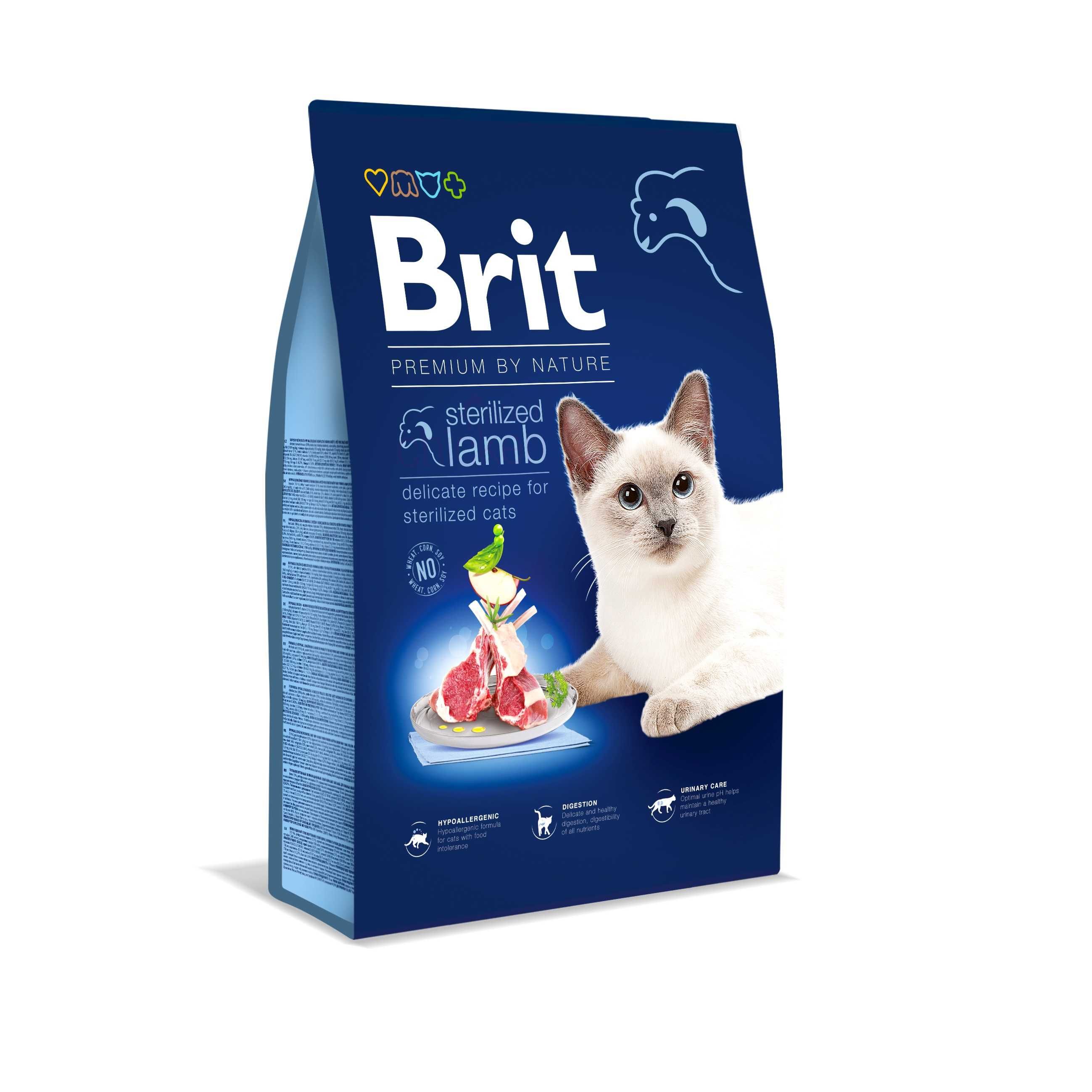 Brit Premium Nature Cat Sterilized lamb корм д/котов ягненок 1,5кг 8кг