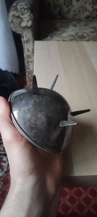 Warmet ufo cukiernica PRL stara srebrna srebro lata 60